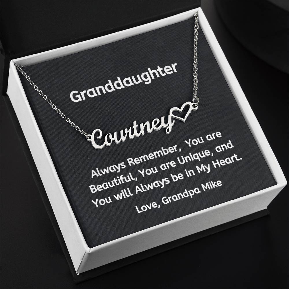 Personalized Necklace - Granddaughter You are Beautiful
